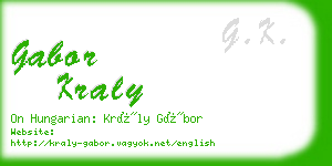 gabor kraly business card